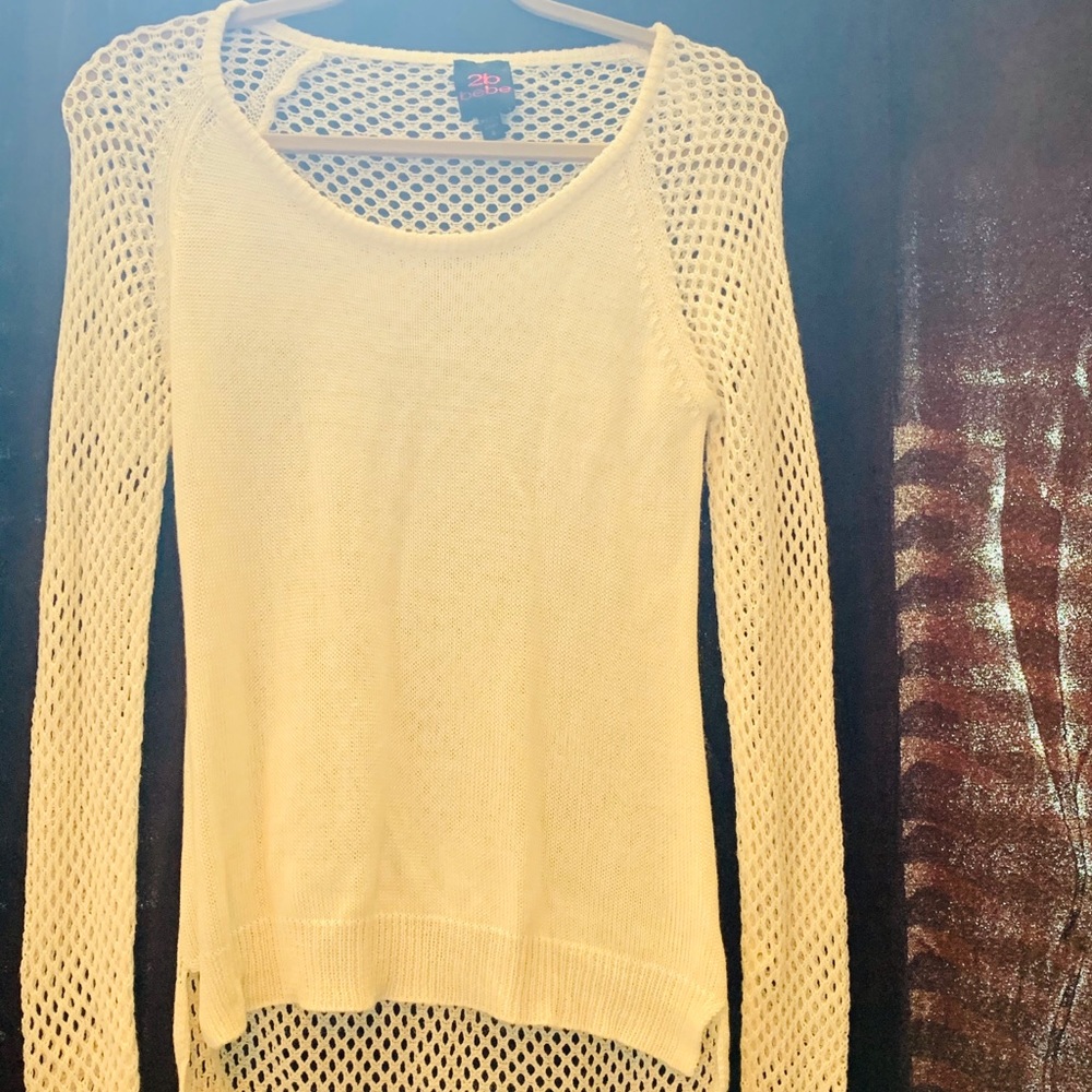 Bebe New without Tags! White Long sleeve Sweater